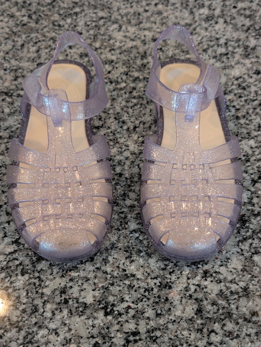 Glitter Jelly Sandals for Women — Lavender